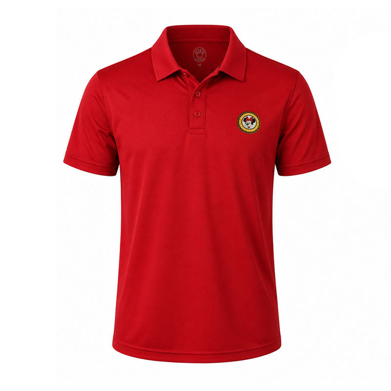 DISNEY Mickey & Friends Shoulder Block Girl's Polo (Red)