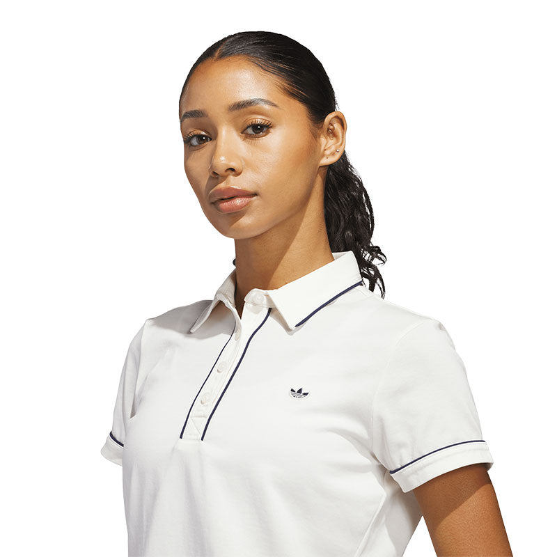 ADIDAS Originals Solid Women's Polo (Chalk White)
