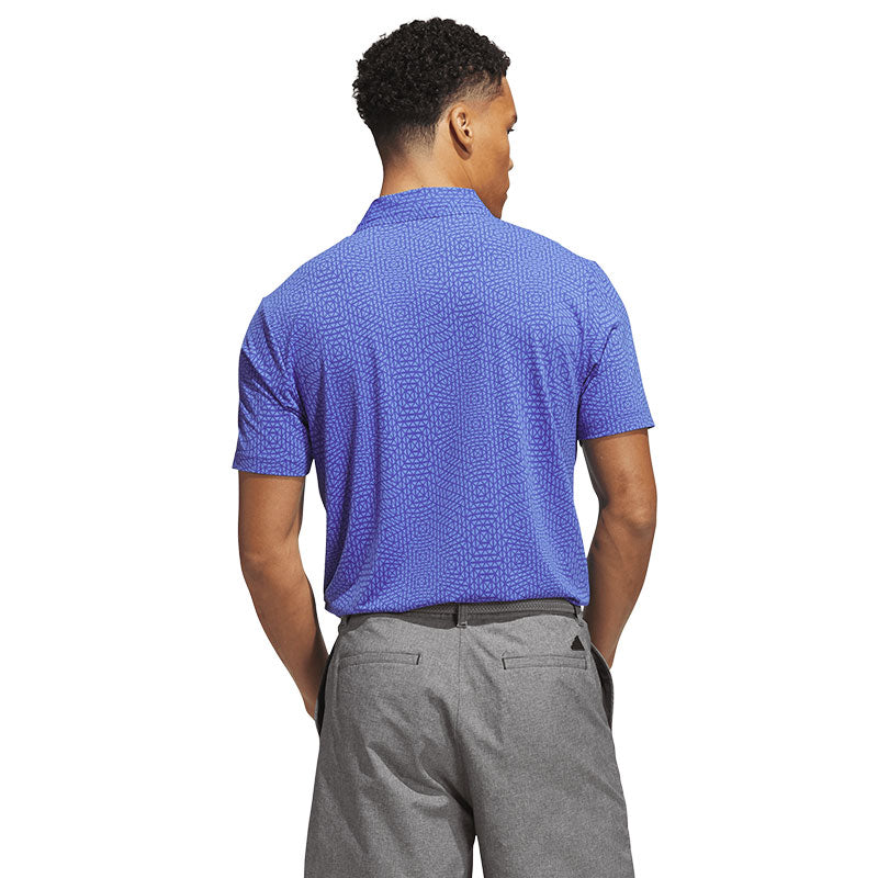 ADIDAS Ultimate365 Tour Cool Feeling Deco Men's Polo (Indigo/Real Lilac)