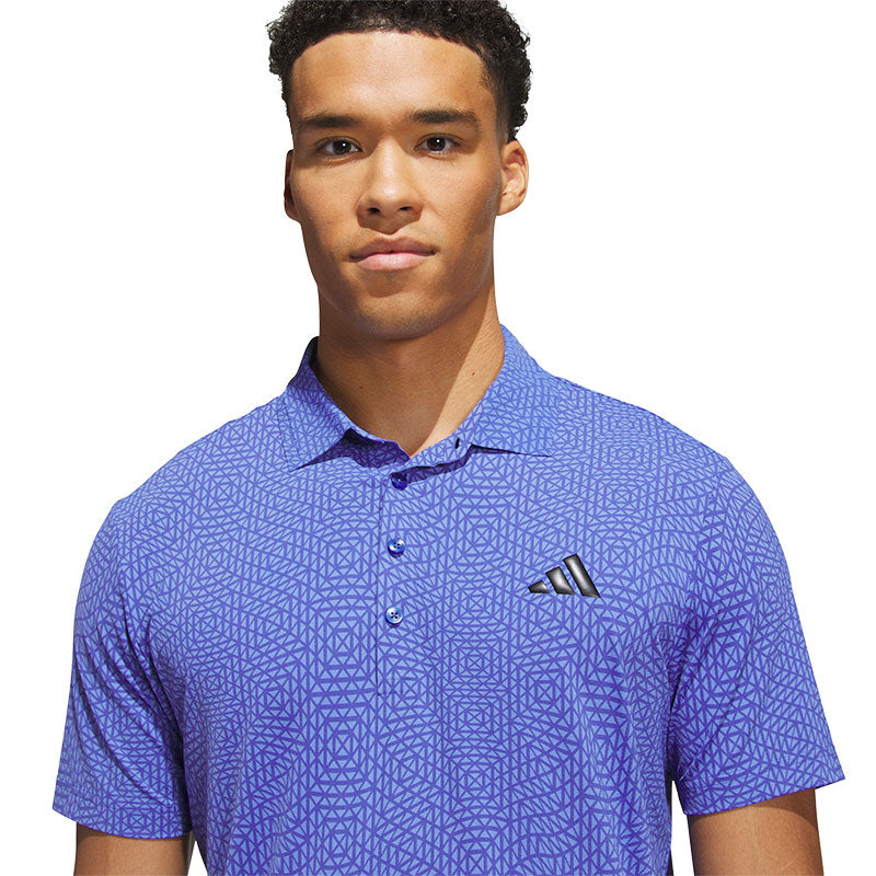 ADIDAS Ultimate365 Tour Cool Feeling Deco Men's Polo (Indigo/Real Lilac)