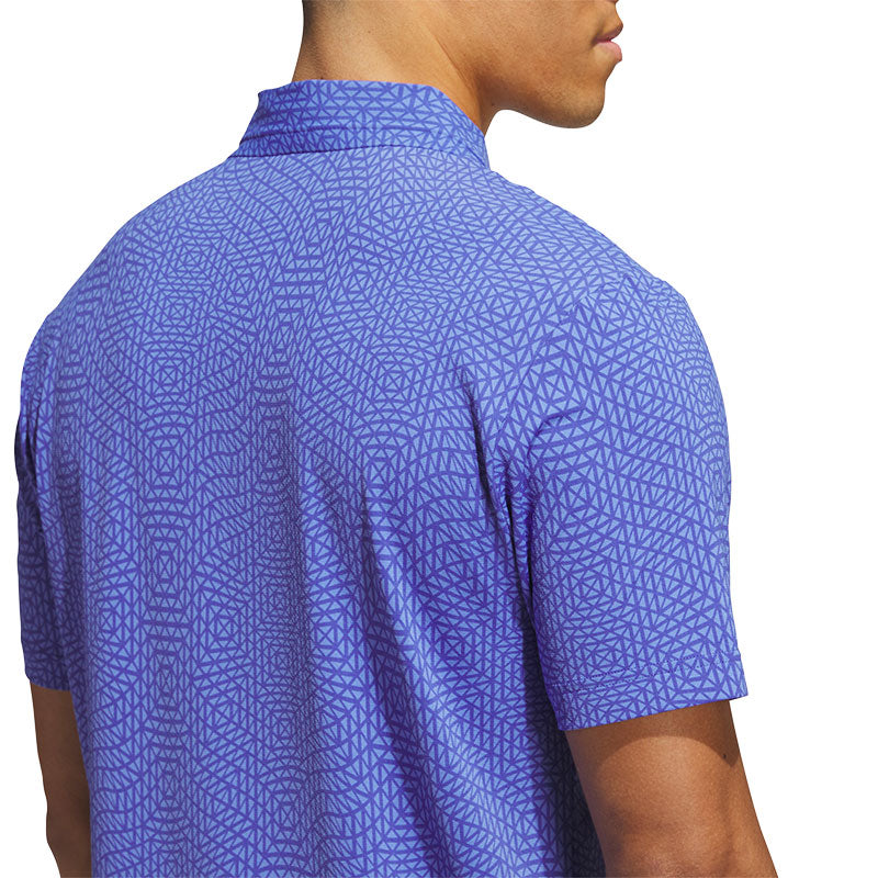 ADIDAS Ultimate365 Tour Cool Feeling Deco Men's Polo (Indigo/Real Lilac)