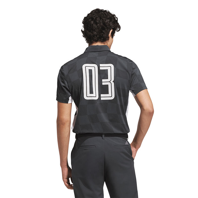 ADIDAS Climacool AOP Men's Polo (Carbon/Black)