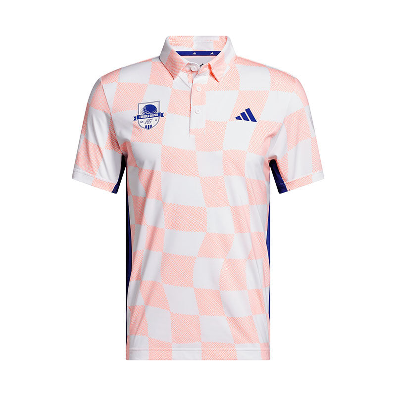 ADIDAS Climacool AOP Men's Polo (White/Frozen Turbo)