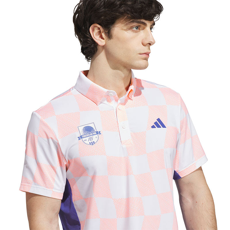 ADIDAS Climacool AOP Men's Polo (White/Frozen Turbo)