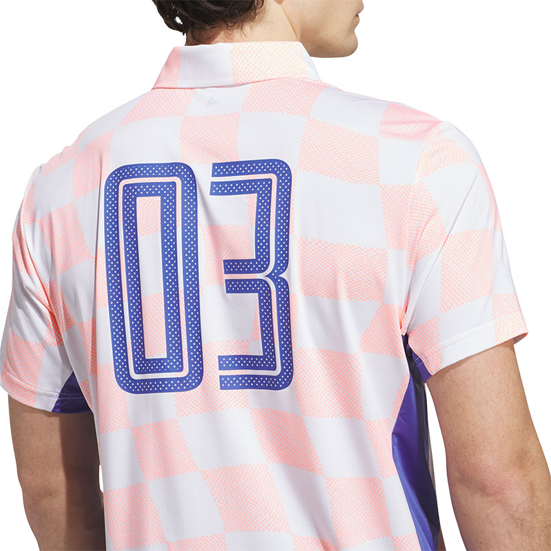 ADIDAS Climacool AOP Men's Polo (White/Frozen Turbo)