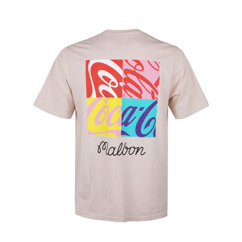 MALBON GOLF x Coca Cola Spencerian Block Men's T-Shirt (Mauve)