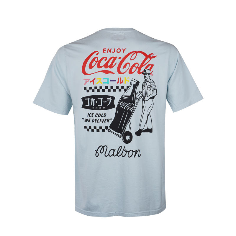 MALBON GOLF x Coca Cola Special Delivery Men's T-Shirt (Powder Blue)