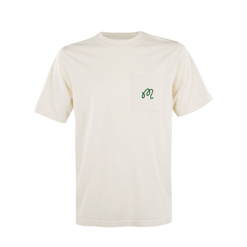 MALBON GOLF Follow Thru Pocket Men's T-Shirt (Ivory)