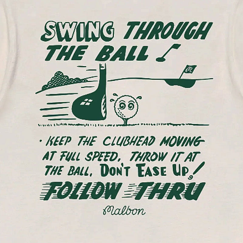 MALBON GOLF Follow Thru Pocket Men's T-Shirt (Ivory)