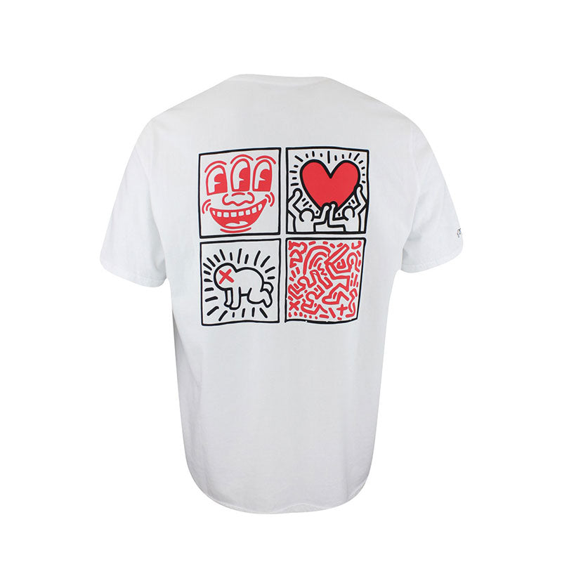 MALBON GOLF x Keith Haring Pocket Men's T-Shirt (White)