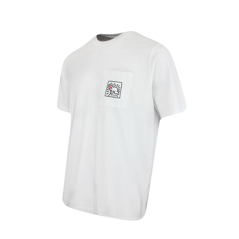 MALBON GOLF x Keith Haring Pocket Men's T-Shirt (White)