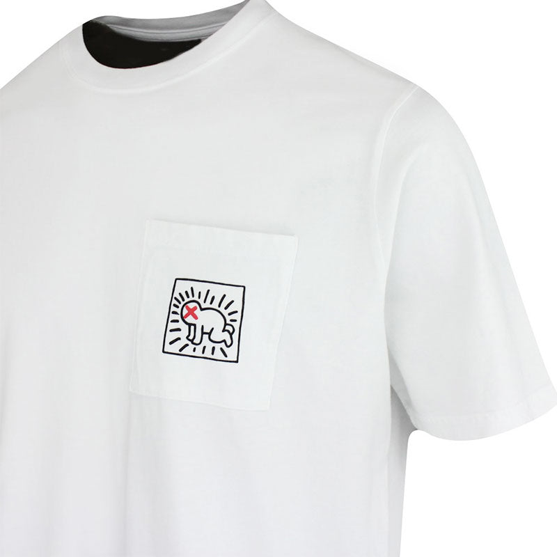 MALBON GOLF x Keith Haring Pocket Men's T-Shirt (White)