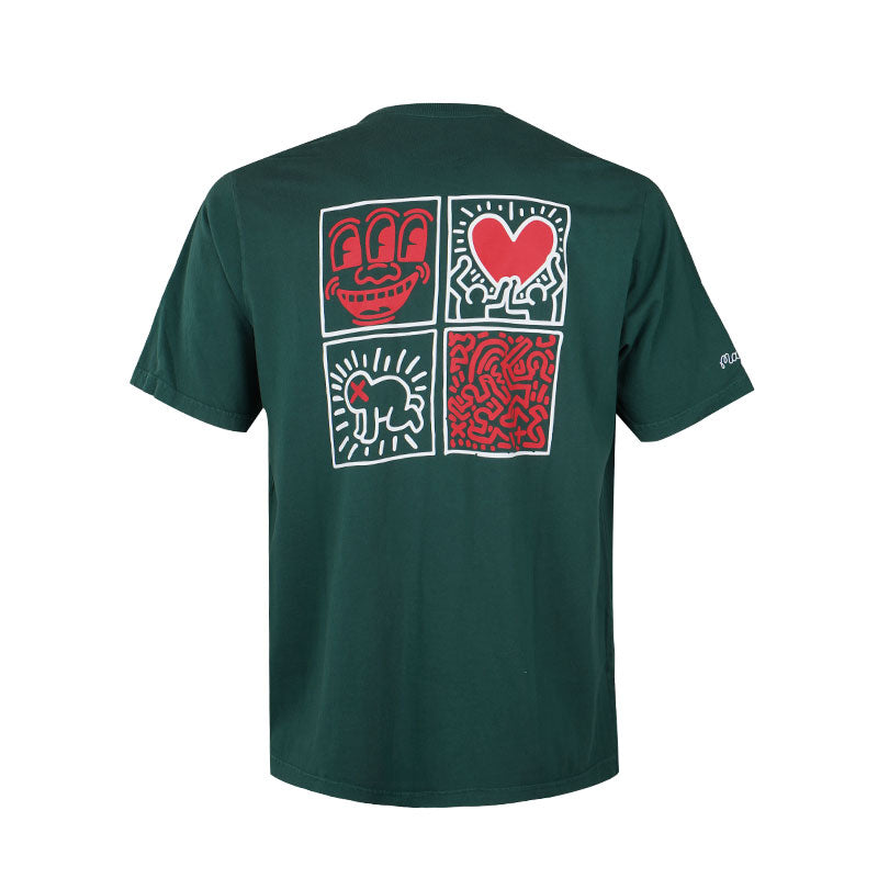 MALBON GOLF x Keith Haring Pocket Men's T-Shirt (Green)