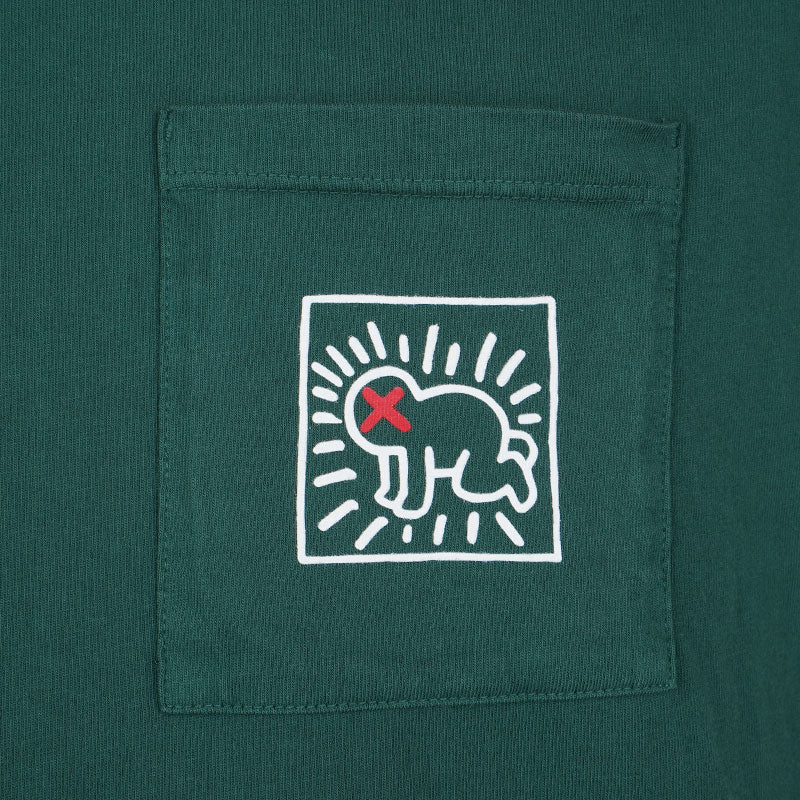 MALBON GOLF x Keith Haring Pocket Men's T-Shirt (Green)
