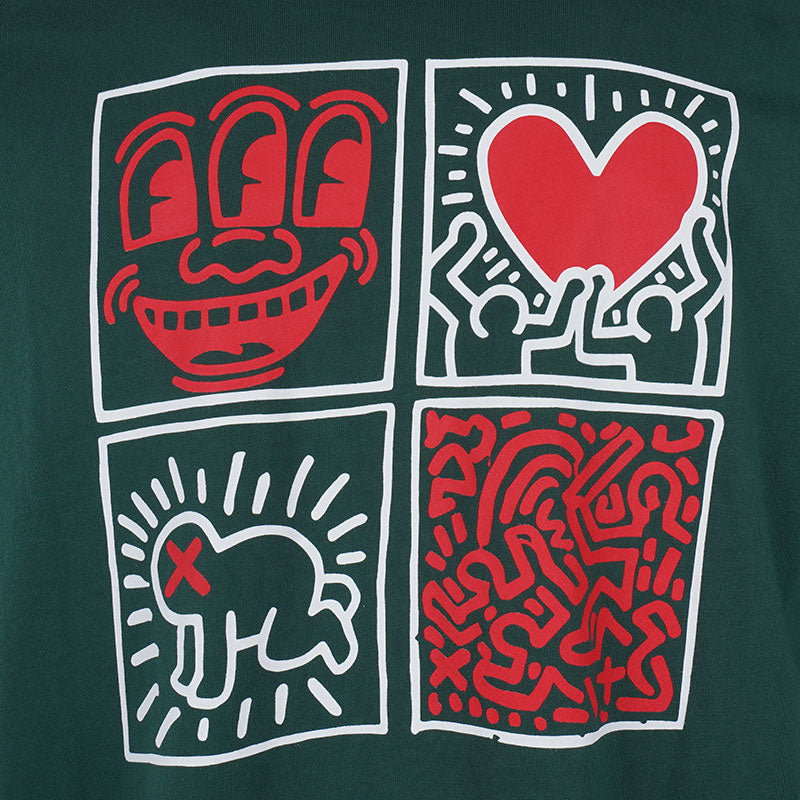 MALBON GOLF x Keith Haring Pocket Men's T-Shirt (Green)