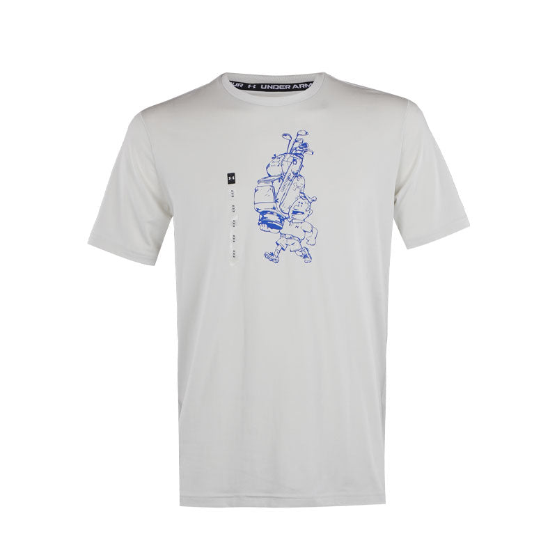 UNDER ARMOUR Golf Caddy Men's T-Shirt (White Clay)