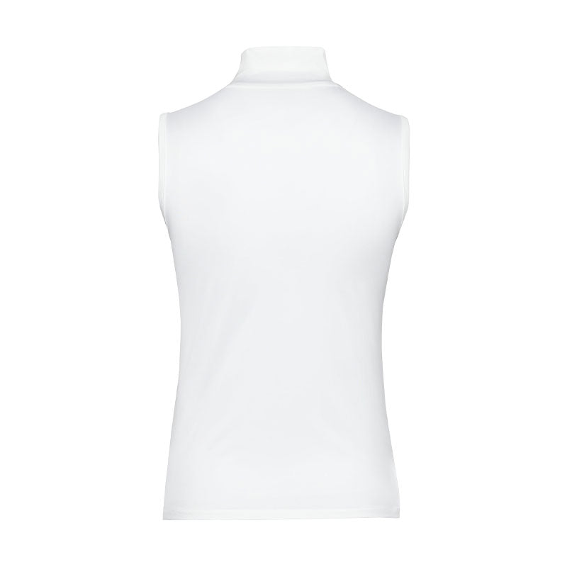 MALBON GOLF Matchpoint Women's Sleeveless Mock Shirt (White)