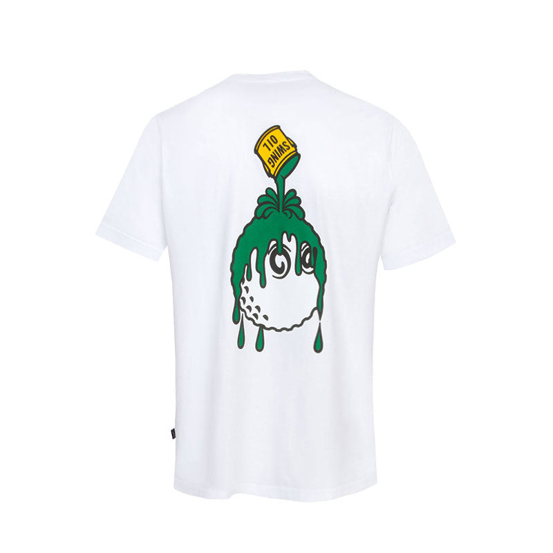 MALBON GOLF Swing Oil Men's T-Shirt (White)