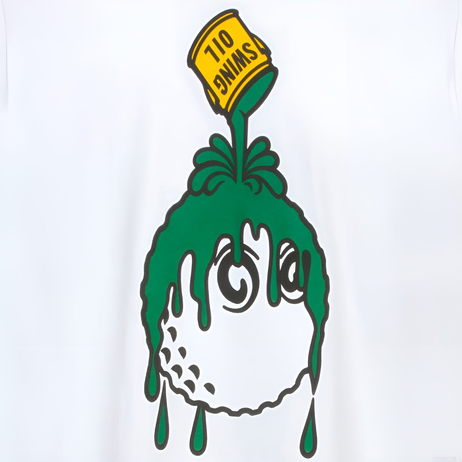 MALBON GOLF Swing Oil Men's T-Shirt (White)