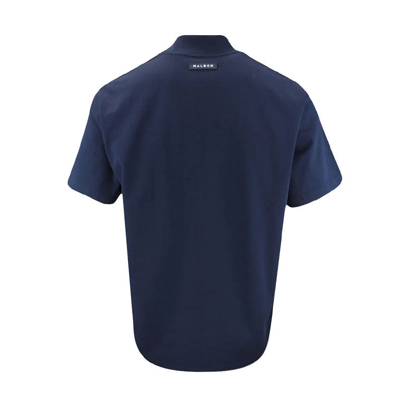 MALBON GOLF Mare Men's Mock T-Shirt (Navy)