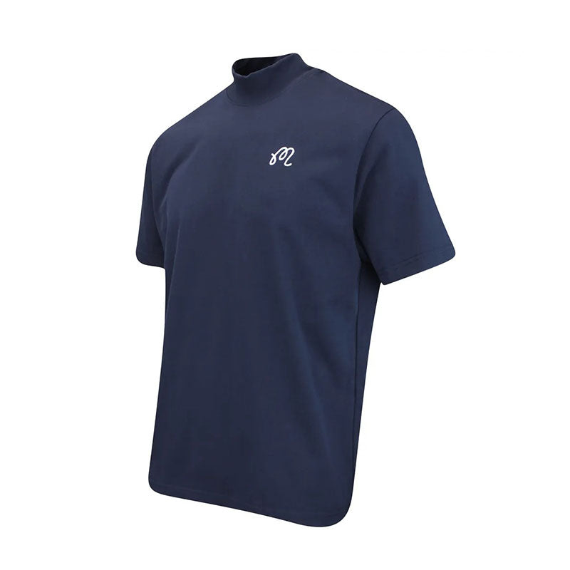 MALBON GOLF Mare Men's Mock T-Shirt (Navy)