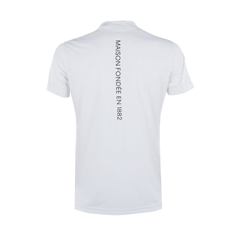 LE COQ SPORTIF GOLF Mondarian Men's Mock Shirt (White)