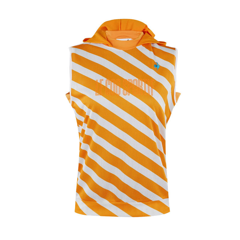 LE COQ SPORTIF GOLF Women's Sleeveless Mesh Hoodie (Orange)