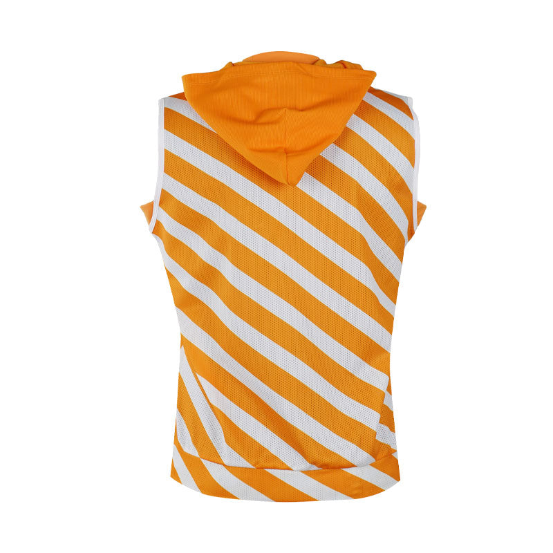 LE COQ SPORTIF GOLF Women's Sleeveless Mesh Hoodie (Orange)