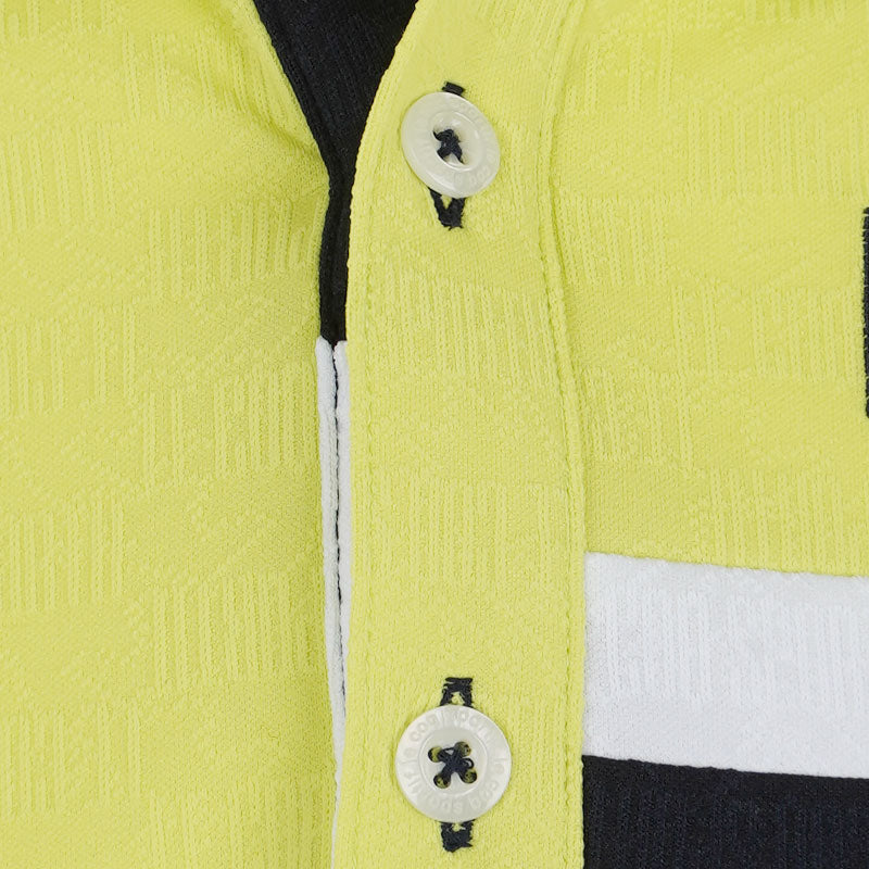 LE COQ SPORTIF GOLF Petite Men's Jacquard Polo (Lime)