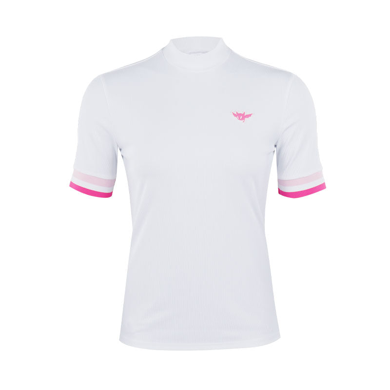 WAAC Athletic Stretch Rib Women's Mock Shirt (White)