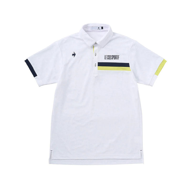 LE COQ SPORTIF GOLF Petite Men's Jacquard Polo (White)