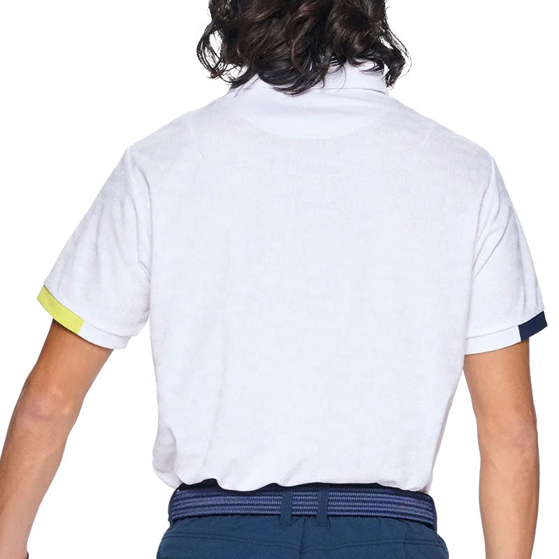 LE COQ SPORTIF GOLF Petite Men's Jacquard Polo (White)