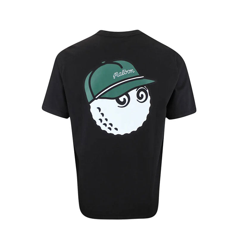 MALBON GOLF Bermuda Baldwin Men's T-Shirt (Black)