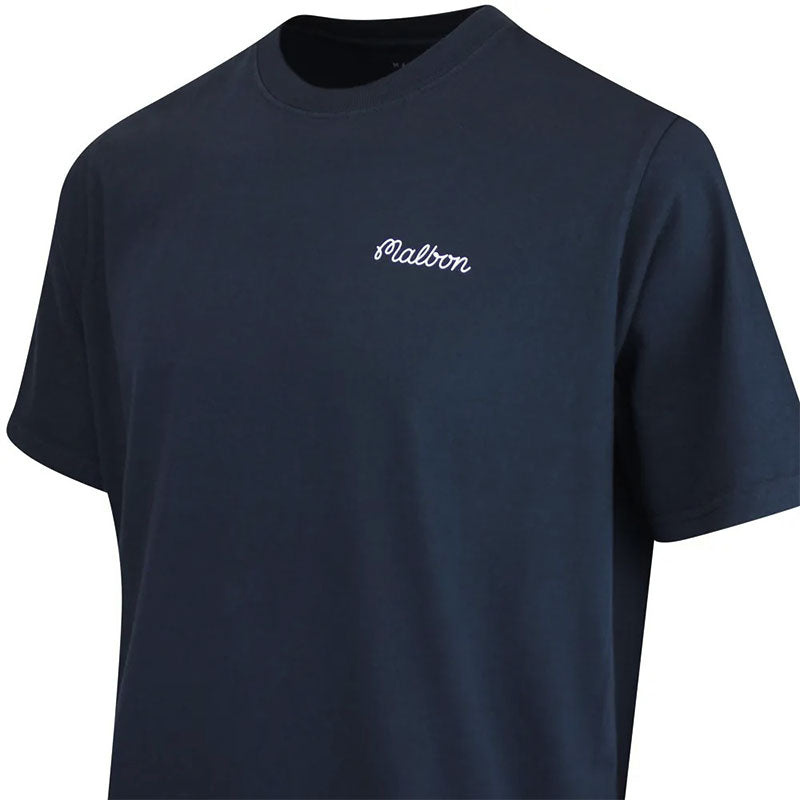 MALBON GOLF Bermuda Baldwin Men's T-Shirt (Navy)