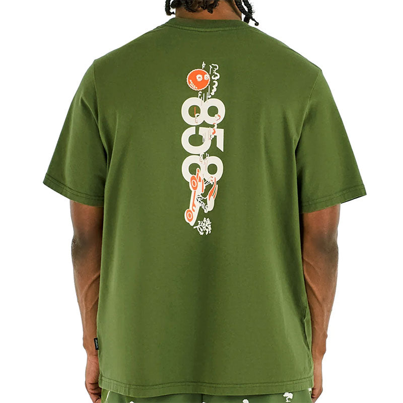 MALBON GOLF Torrey Pines Bermuda 858 Men's T-Shirt (Moss)