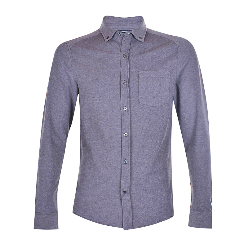 CUTTER & BUCK Oxford Button Men's Long Sleeve Shirt (Charcoal)