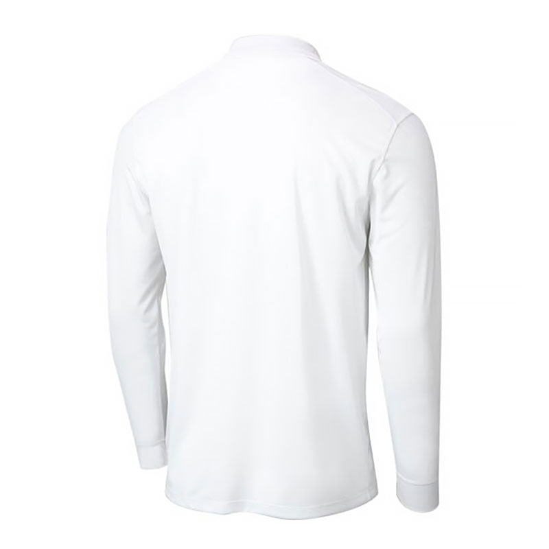 NIKE Victory Solid Men's Long Sleeve Polo (White)