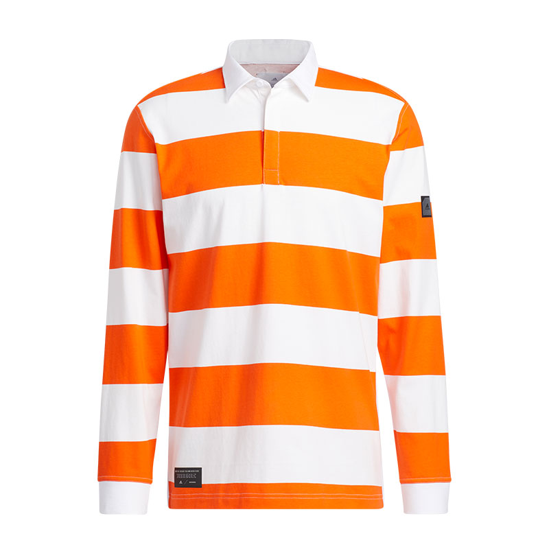 ADIDAS Adicross Men's Long Sleeve Polo (White/Orange)