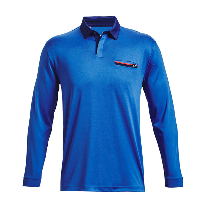 UNDER ARMOUR Playoff 2.0 Men's Long Sleeve Polo Polo (Versa Blue)