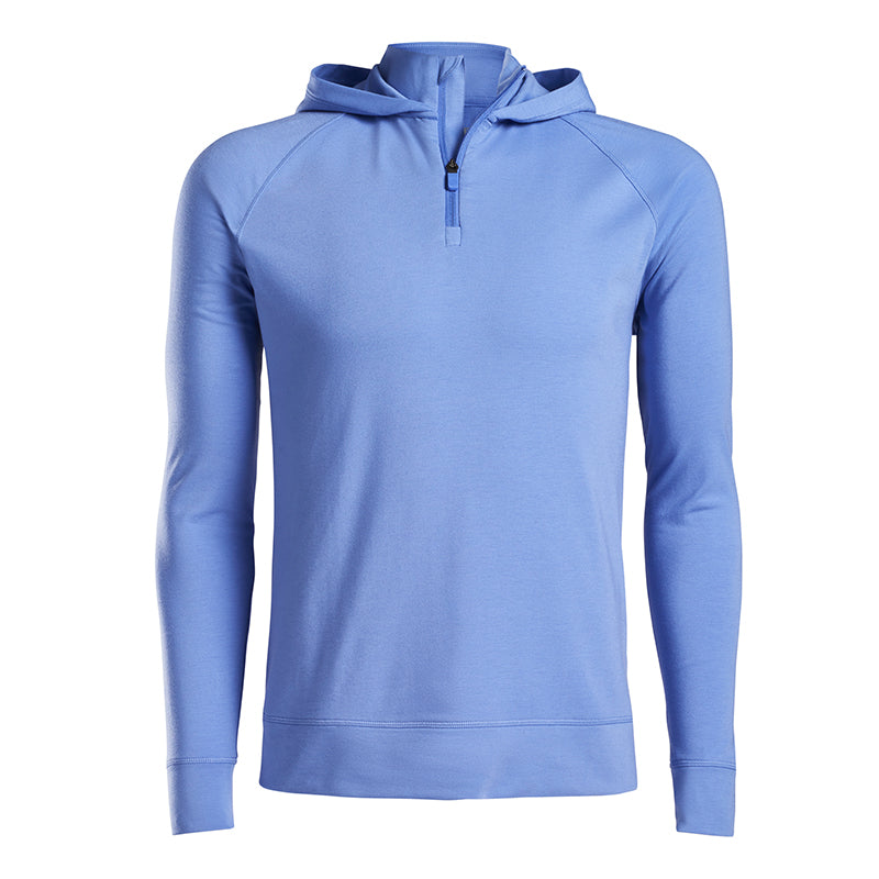 GFORE Hooded Luxe Mid Golf Men's Pullover (Danube)