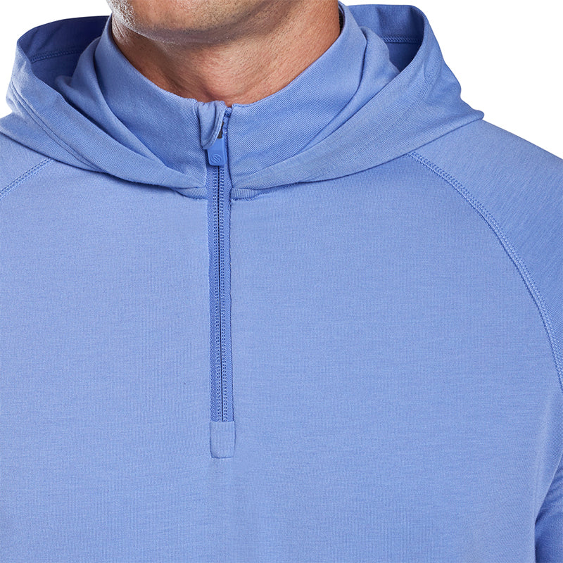GFORE Hooded Luxe Mid Golf Men's Pullover (Danube)
