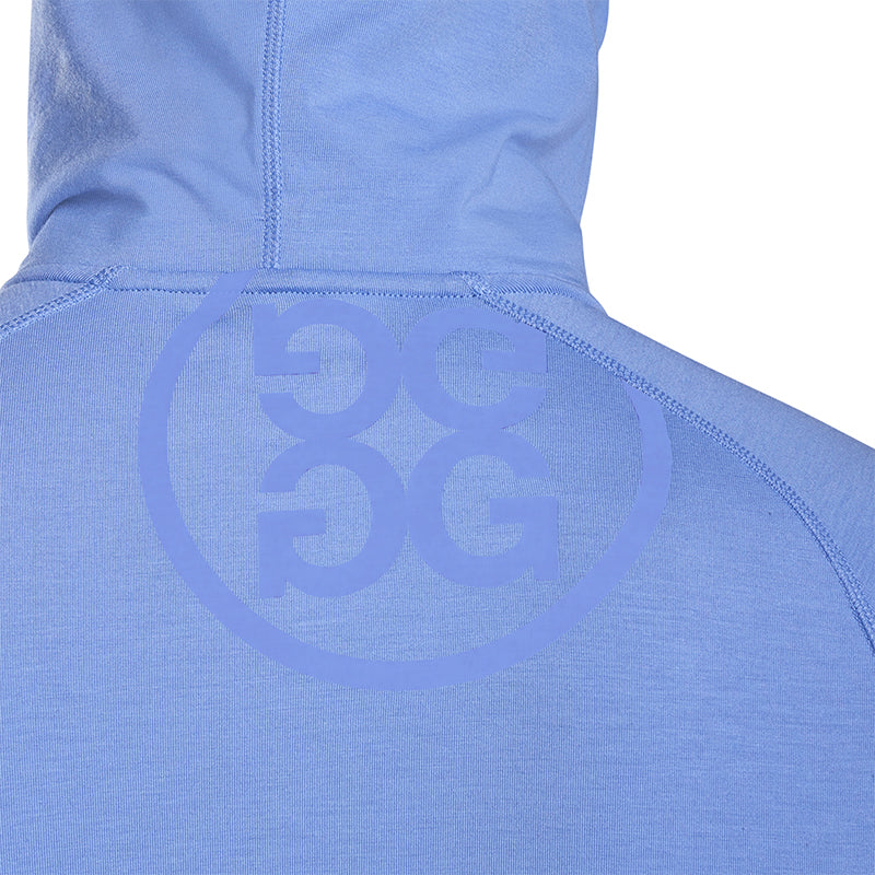 GFORE Hooded Luxe Mid Golf Men's Pullover (Danube)
