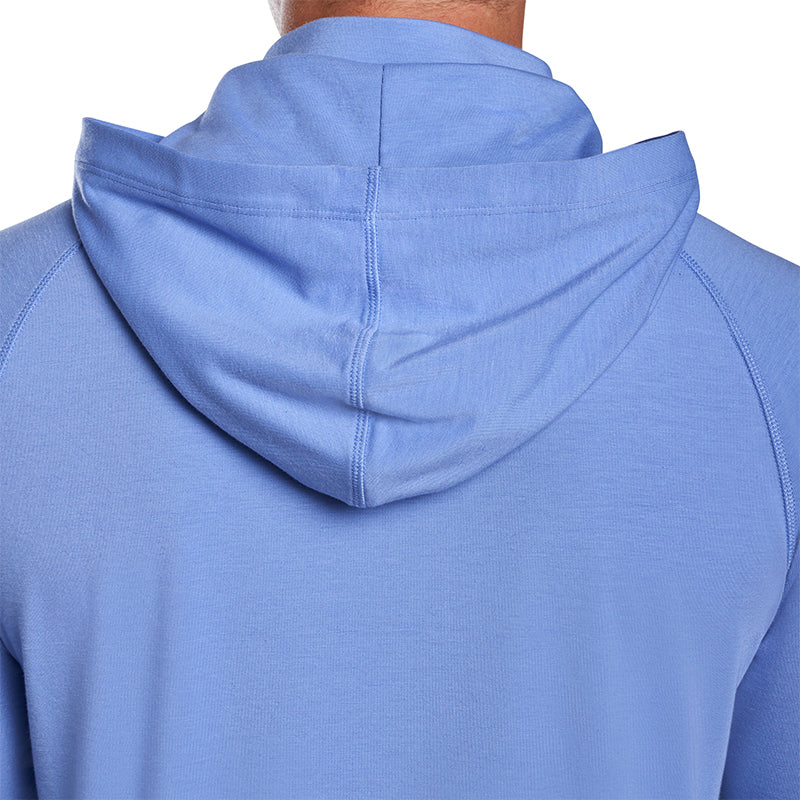GFORE Hooded Luxe Mid Golf Men's Pullover (Danube)