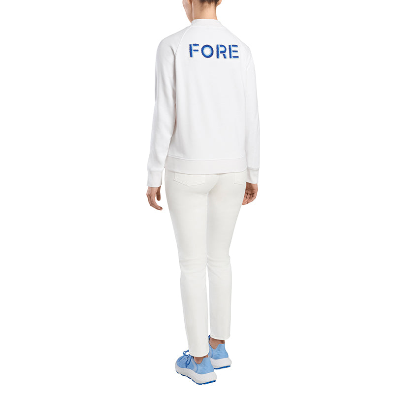 GFORE Fore Mock Neck Golf Women's Pullover Sweater (Snow)