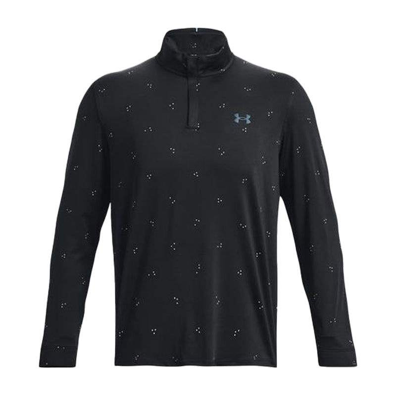 UNDER ARMOUR Playoff Printed 1/4 Zip Men's Long-Sleeve Shirt (Black)