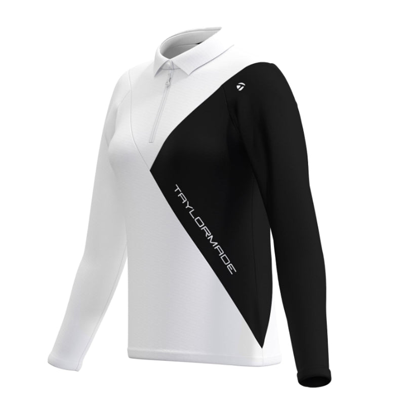 TAYLORMADE Seamless Women's Long Sleeve Polo (White)