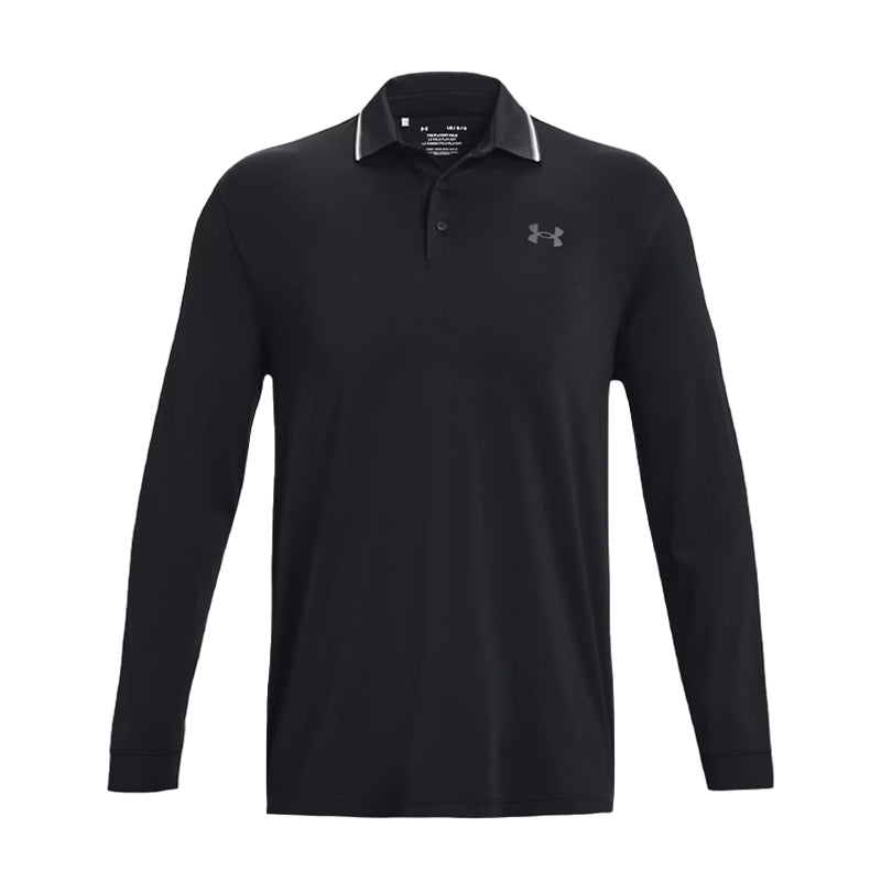 UNDER ARMOUR Playoff 3.0 Men's Long Sleeve Polo (Black)