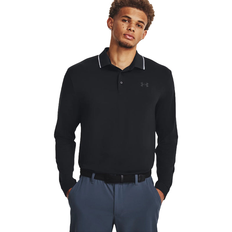 UNDER ARMOUR Playoff 3.0 Men's Long Sleeve Polo (Black)