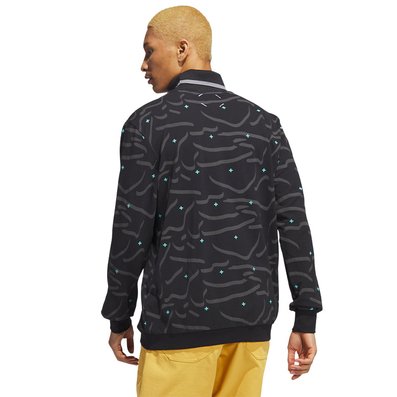 ADIDAS Adicross Turtle Neck Men's Long Sleeve Polo (Black)