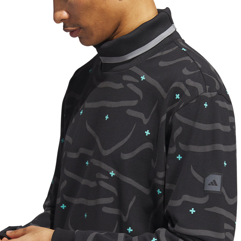 ADIDAS Adicross Turtle Neck Men's Long Sleeve Polo (Black)
